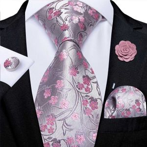 Coules de cou 100% de fleur de soie cravate rose hommes pour hommes de mariage pour hommes nouette broch broch bout de manchette accessoires masculins Gravata dibanguc240410