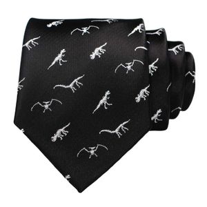 Nekbanden 2020 Nieuw design heren dier dis tie zijden geweven halslijn dinosaurus slak fox flamingo jacquard mode feest bruiloft gravata tiec240407