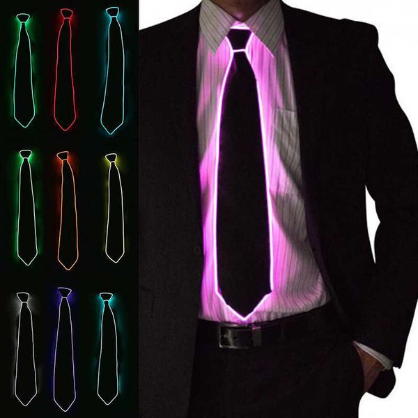 Cravates 2023 Light Up Cravate Led Cravates pour Halloween Noël Rave Party Show Costume Accessoires 2023 Led Cravate Corbata Navidea Kravat J230227