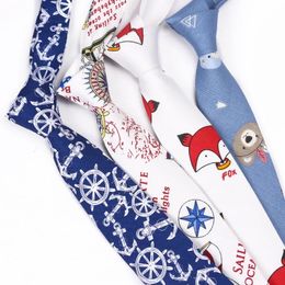 Corbatas de cuello 7 cm Mujeres Flacas Corbata para hombre Traje Boda Casual Corbatas de algodón Clásico Largo Masculino Logotipo personalizado