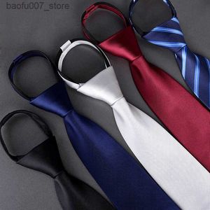 Coules de cou 8cm Tire Tie robe formelle des cravates paresseuses pour hommes accessoires de mode à rayures Business Tieq