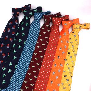 Cravates de cou Aniaml Imprimer pour hommes Wome Printted Classique Casual Mens Cartoon Mode 9 CM Largeur Cravate Fête De Mariage 230418