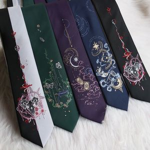 Cravates Anime Cosplay Cravates Harajuku Hommes Femmes Uniforme Noir Collège Vêtements Adulte Étudiant Accessoires Cravate Cadeaux De Noël 230314
