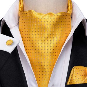 Nekbanden as1017 hitie zijden cravat sjaal stropdas ascot stropdas voor mannen sjaal stropdas suit licht gele mannen stropdas jacquard set