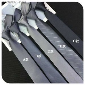Coules de cou jupe de plage pur gris fin fine cravate masculine coréenne Version coréenne étroite en argent gris robe professionnelle 68 hands zippéredq