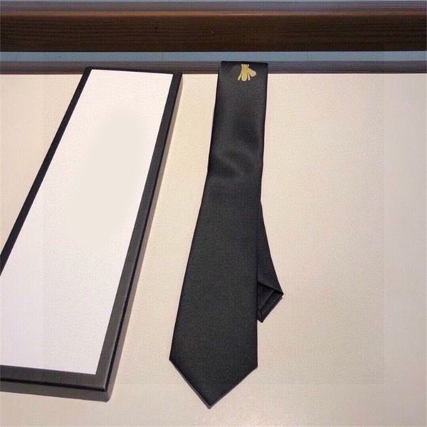 Corbatas Corbata negra Corbatas clásicas para hombres Opción de estilo divertido Raya jacquard de lujo Carta vintage Regalos de boda de compromiso Corbata de diseñador de seda para hombre