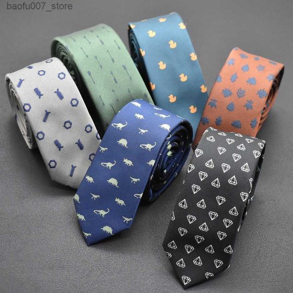 TIENES COLLA CAREATE PIELA Mens Poliéster Jacquard Fiesta informal estrecho 5 cm Tieq