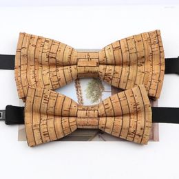 Nekbanden chique vader zoon kurk hout bowtie mannen vrouwen kinderen kindervinders pak smoking feest diner bruiloft stropdas cadeau creatief accessoire