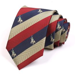 Cravates classiques 7cm cravate rayée pour hommes gentleman affaires de haute qualité mode costume formel travail cravate boîte-cadeau 231206