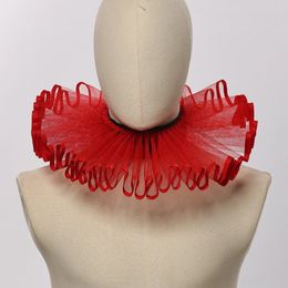 Stropdassen Manchetknopen Vintage Stijl Verstoorde Kraag Ruff voor Vrouwen Mannen Middeleeuwse Victoriaanse Kostuum Accessoires 231206