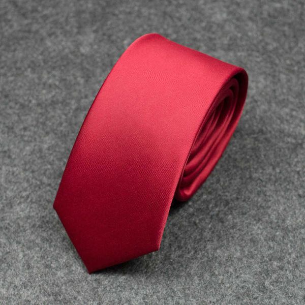 Corbatas Diseñador Formal Negocios Vocacional Estudiante Fecha Rojo Color Sólido Oportuna Versión Coreana Moda Novio Boda Reunión Anual 6 cm Corbata para hombres QRDC