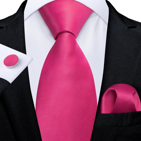 TIENES COLLA DIBANGO Pink Silk para hombres Pocket Square Gosinks Gift Accesorios para la fiesta de bodas 8cm Set al por mayor 231204