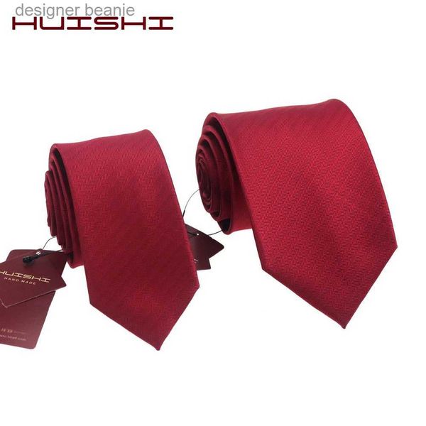 Corbatas Camisa de vestir Corbata 100% Impermeable Color rojo Hombre Regalo Bufandas Vestido de noche Traje de periodista sólido Corbatas Accesorios de boda L231215