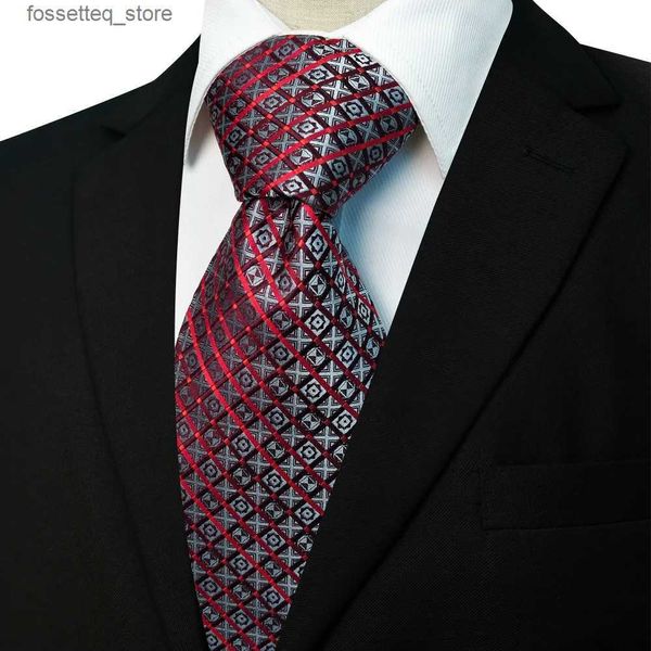 Corbatas EASTEPIC Corbatas de 10 cm de ancho para hombres en trajes de negocios Corbata para hombre Accesorio de jacquard Estampado de calidad Seda pura Fiesta de bodas L240313