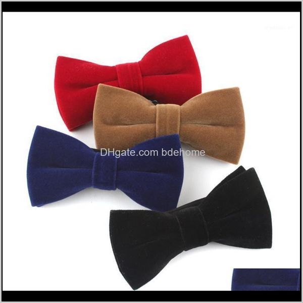 Cravates de cou Mode Aessories Drop Livraison 2021 Nouveauté Veet Mens Tuxedo Adulte Bow-Tie Gentleman Groom Mariage Bow Tie Gravata Borboleta1 Eo5X