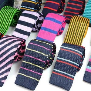 Corbatas de cuello Moda para hombre Corbatas de punto Colorido Nuevo 6 cm Ancho estrecho Corbatas flacas de punto para fiesta Boda Corbata masculina Corbata CravatL231017