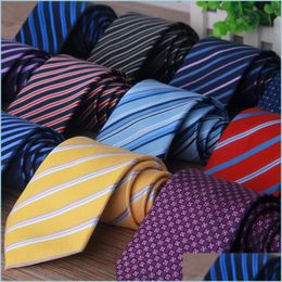 TIENES COLLA Fashion Fashion Stripe Bussiness Traje Corbato Corbe para hombres Accesorios Caballero Caballero Desgaste 2899 Q2 Drop entrega DHBPL