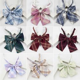 Stropdassen Vrouwelijke Plaid Bowtie Casual tie Voor Vrouwen Uniform Kraag Butterf knoop Volwassen Check Sjaaldassen Meisjes banden 230418