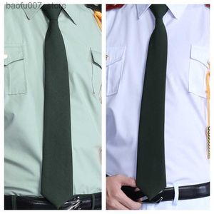 Coules de cou Tie à drapeau de drapeau couleur solide paresseux sans sécurité vendeur commercial Tie Black Army Green Band Choirq