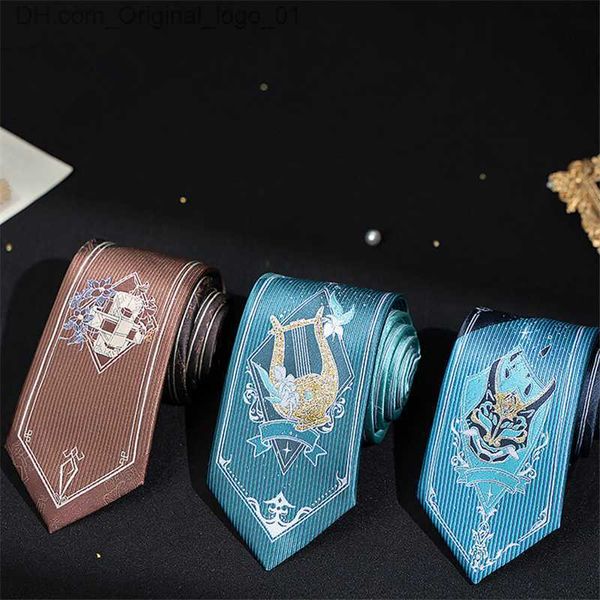 Corbatas Genshin Impact Zhongli Morax Barbatos Venti Xiao Juego de rol Traje Corbata Escote Accesorios Z230802