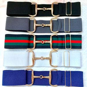 Stropdassen Goud Kleur Metalen Gesp Verstelbare Elastische Taille Riem Mode Kleding Accessoires Vrouwelijke Ondersteuning Groothandel 230718