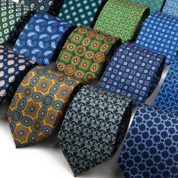 Cravates de haute qualité cravates en soie douce 51 couleurs mode 75 cm motif géométrique cravate pour hommes mariage réunion d'affaires costume Gravata 231208