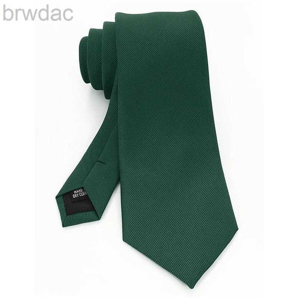 Coules de cou Jemygins Design Classic Mens Tie 8cm Silk Jacquard Coldie Solid Green Red Black Ties for Man Business Wedding Party Gift 240407