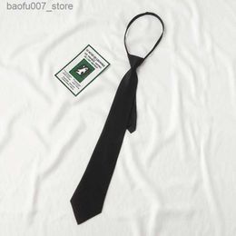 Corbata de cuello Jk Camisa de corbata negra Decoración de la Zipe Lazy Style DK Womens Versión estrecha gratuita para niños y niñasq