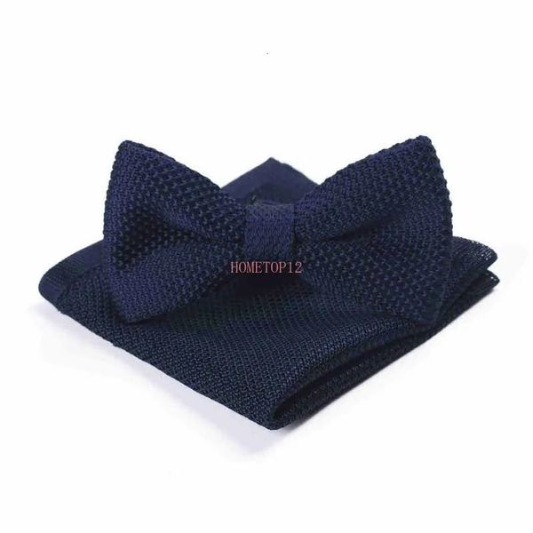 Cravates de cou tricot réglable hommes noeud papillon mouchoir ensemble pré-attaché Smart Party Cravate accessoires cravate de bal de luxe MO95 231013