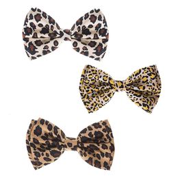 Nekbanden Leopard Bow Tie Men Women Mode Luxe Gedrukt Bowtie voor Designer Business Party 230824