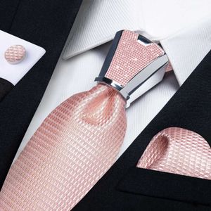 Coules de cou Luxury Mens Tie Concepteur accessoire rose Silver Blue Orange Gold Plastique Emboucle Dibanguc240410