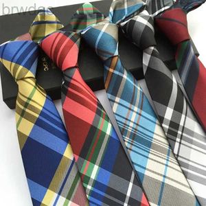 Coules de cou Mans 6cm Skinny Lignes à plaid à plaid rayé Fashion Silk Tie Jacquard Classics Business Mens Femme Party Robe Woven Slim Tie 240407