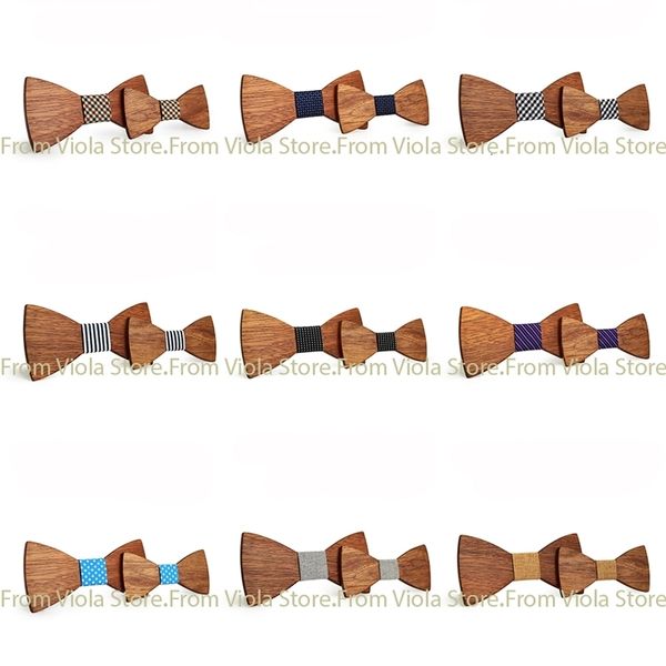 Cravates Hommes Enfants Nouveauté Mode Vrai Bois Noeud Papillon Papillon En Bois Unique Doux Costume De Noce Dîner Accessoire Cravate Cadeau 230818