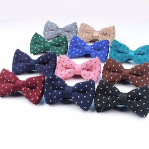 Coules de cou Men Ties de cou Tuxedo en tricot en tricot étoile étoile noix de nœud épais Double pont pré-attaché Tricoting réglable Ties décontractés 230811