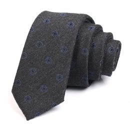 Gravatas masculinas 6cm cinza escuro gravatas de alta qualidade moda formal gravata para homens terno de negócios gravata de trabalho com caixa de presente 231128