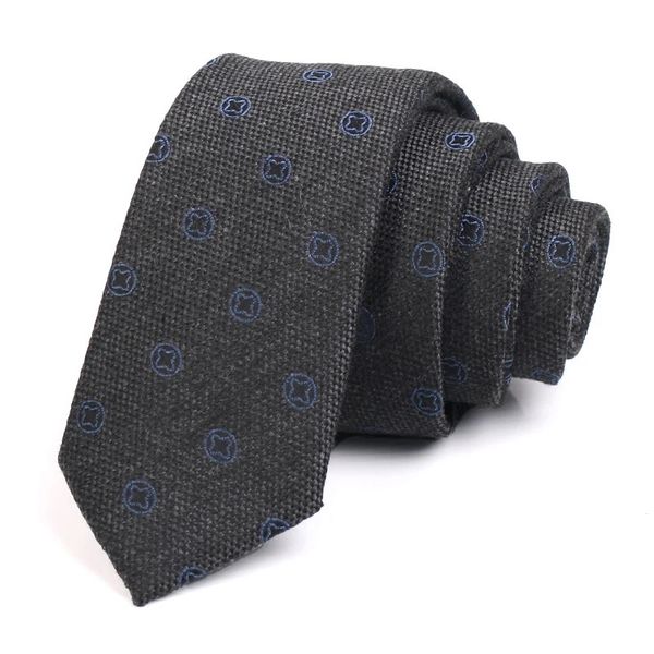 Corbatas de cuello para hombre, corbatas grises oscuras de 6CM, corbata Formal de moda de alta calidad para hombre, traje de negocios, corbata de trabajo con caja de regalo 231128