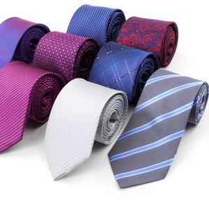 Cravates de cou Hommes Formel Rayé Couleur Unie 8cm Business Classique Jacquard Cravate Accessoires Usure Quotidienne Cravat NO 1 20 230822