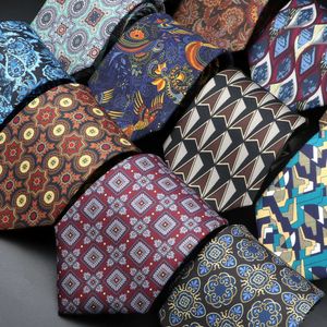 Nekbanden heren zacht gladde stropdas 8,5 cm platte stip halslijn blauw groene gravatas heren paisley bloem geschikt voor bruiloftsfeestje shirt accessoires c240412