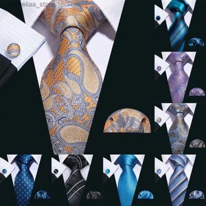 Cravates Cravates 2019 Barry.Wang 20 couleurs Paisley 100% cravates en soie pour hommes cadeaux de mariage cravate Gravata mouchoir ensemble hommes d'affaires marié S-20P Y240325