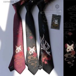 Corbatas para el cuello Corbatas para el cuello Corbata de anime Juego de roles Accesorios para disfraces Fox Neck JK Ropa Hombres y mujeres Kawaii Props Halloween Y240325