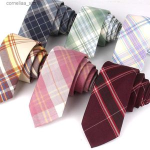 Corbata Coritos de cuello Coda a cuadros Pitidos a cuadros para hombres Mujeres Corciones de novio morado casual para fiesta de bodas para niñas