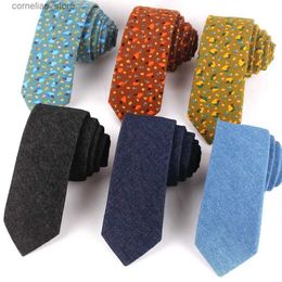 Cravates Cravates Cravates en coton Cravates maigres pour hommes Femmes Cravate florale décontractée pour fête d'affaires Cravates de mariage Costume adulte Cravates minces pour cadeaux Y240325