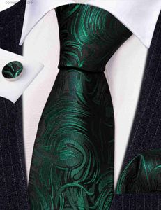 Cravates Cravates Cravates Élégantes Vert Lime Hommes Cravate Designer Poche Carrée Bouton De Manchette Haute Qualité Cravate Ensemble Marié Mariage Business Party Barry.Wang 6555 Y240325