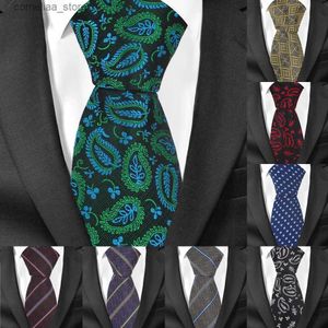 Cravates Cravates Cravates Jacquard Cravate Rayée Pour Hommes Wome ic Plaid Cravate Pour Mariage Costumes D'affaires Homme Plaisley Cravates Hommes Cravate Gravatas Y240325