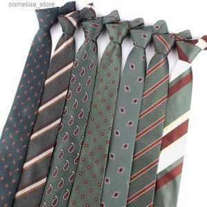 Cravates Cravates Nouvelle Armée Cravates Vertes Pour Hommes Femmes Cravate Rayée Pour Garçons D'honneur Paisley Cravate Pour Hommes Pour Mariage Cravates Tissées Pour Cadeaux Y240325