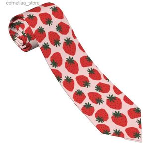 Nekbanden nekbanden aardbeien nek unisex polyester 8 cm fruit nek stropdas heren zijden brede set accessoires rollenspel rekwisieten y240325