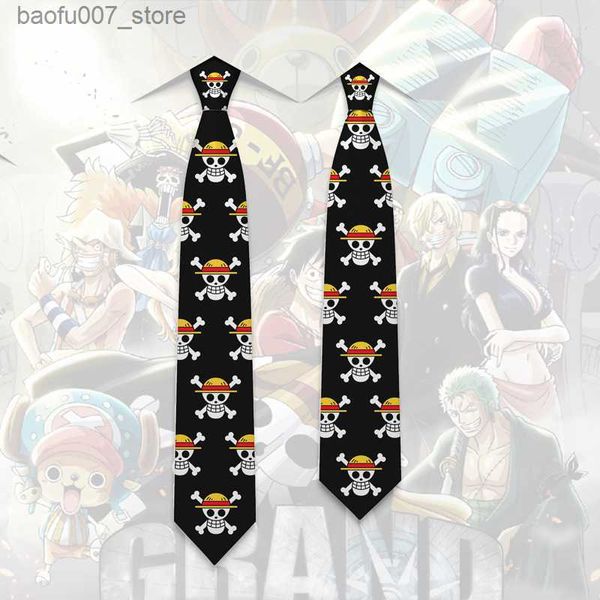 Coules de cou new pirate king tie un morceau anime entourant le chapeau pirate pirate crâne