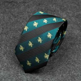 Cravates Nouveau style 2023 marque de mode hommes cravates % soie Jacquard classique tissé à la main cravate pour hommes mariage décontracté et affaires cravate 663 L240313