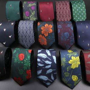Cravates Nouveauté Hommes Cravate Floral Plume Elk Géométrique Patten Rouge Bleu Cravates Loisirs Affaires Quotidien Porter Cravat Fête De Mariage Cadeau 230605