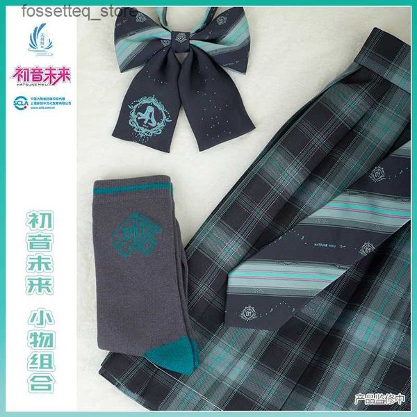 Corbatas Original Miku Hatsune Cosplay JK Bowtie Mujeres Pajaritas DK Corbata para hombres Calcetines de cuello Uniforme VOCALOID Bowknot Anime Girl tie L240313